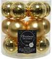 Produktbild: Christbaumkugeln Weihnachtskugeln Glas Ø 4 cm hellgold 18 Stück