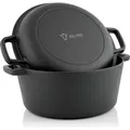 Produktbild: BBQ-Toro Gusseisen Topf 6,8 Liter, Schmortopf zum Kochen - Schwarz