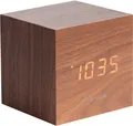Produktbild: Karlsson - Wecker Mini Cube - Dunkles Holz