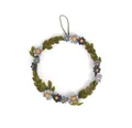 Produktbild: Kranz, Filzkranz, Frühlingsdekoration, Blumenkranz, Türkranz, Fairtrade, Handmade, Gry & Sif, Geschenkidee, Geburtstagsgeschenk (blau)