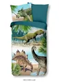 Produktbild: soma Bettwäsche kinderbettwäsche dinosaurier 135x200 80x80cm dino grün blau Jungen, Baumwolle, 2 teilig, kinder bettwäsche 135x200 junge winter Baumwolle