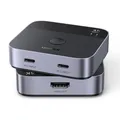 Produktbild: 2 In 1 Out Switch 2 USB-C In 1 HDMI Out 4K@60Hz 2 PC 1 Monitor Switcher, Plug...