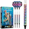 Produktbild: RED DRAGON Darts – Peter Wright Snakebite 1 Series 16g Fass / 18g Volles Gewicht – 85% Wolfram– Profi Dartpfeile Weicher Spitze mit Dart Flüge und Schäften