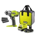 Produktbild: RYOBI 18 V ONE+ Akku-Schlagschrauber R18IW3-120S3 (max. Drehmoment 400 Nm, 1/2 Zoll Vierkant-Aufnahme, 3 Schaltstufen, Schlagzahl 0-3.200 min-1, inkl. 3 x Schlagnüsse und 1x 2,0Ah Akku & Ladegerät)