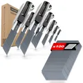 Produktbild: 10 Stk. Cuttermesser Paketmesser Teppichmesser Tapetenmesser & 100x SK5 Klingen