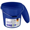 Produktbild: BenBow Eimer mit Deckel 30l blau 10x 30 Liter - lebensmittelecht stabil luftdicht auslaufsicher geruchsneutral - Aufbewahrungsbehälter aus Kunststoff, Metalgriff - Rissfester Griff - leer - das Haus