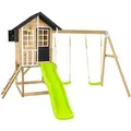 Produktbild: Zwerkules Spielhaus Holli 3 m. Rutsche u. Schaukel 370 x 352 x 224 cm Natur FSC®