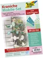 Produktbild: folia 22829 - Mobile Set Kraniche zum Selbermachen, mit 69 Teilen, Anleitung und Schnittmusterbogen - Komplettset zur Erstellung eines Mobiles