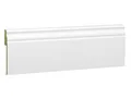 Produktbild: KGM Abdeckleiste für Fliesensockel - feuchtraumgeeignet im Hamburger Profil - MDF weiß foliert - Maße: 2400 x 19 x 100 mm - 1 Stück