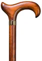 Produktbild: Gehstock JUMBO-XL Derby Breitfacon, kräftiger ergometrischer Derbygriff/Stock aus massiver Buche, kirschbaumfarben, eingebauter Stahlkern ca. 7-8 cm zwischen Griff und Stock nach DIN 1481 für extra starken Halt, inklusive Gummipuffer.