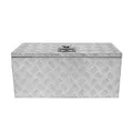 Produktbild: Aluminium-Werkzeugkasten 70L | Abschließbarer Koffer + 2 Schlüsseln | 710 x 320 x 310mm | Truckbox Kiste Metallbox Riffelblech | LKW Transporter Aufbewahrung [2 Gasdruckfedern, Gummiboden & -dichtung]