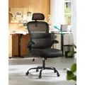 Produktbild: Bürostuhl, Netzstuhl, ergonomisches Design, mit Premium-Netzgewebe, Wippfunktion - Schwarz