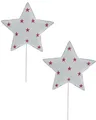 Produktbild: weihnachtlicher stimmungsvoller Deko-Stecker Garten-Stecker Stern weiß rot