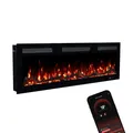 Produktbild: GLOW FIRE Elektrokamin Inside 106 mit realistischem 3D LED-Feuer - Wand-Elektrokamin mit Heizung und Kaminfeuer, App Steuerung, Knistereffekt & Timer, max. 1800 W, 106x35x12cm
