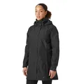 Produktbild: Helly-Hansen Aden Damen-Regenjacke, Standard, wasserdicht, atmungsaktiv, mit Kapuze, lang, Schwarz, Größe L
