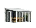 Produktbild: Canopia Wintergarten SanRemo 425 x 400 cmweiß 425 x 400 x 310 cm (BxTxH)