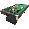 Produktbild: Billardtisch 8 ft Billard Billard-Spiel Messung 220 x 110 cm neue LEONIDA komplett mit Zubehör - Braun/Grün