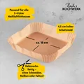 Produktbild: Backpapier Schalen 100er Set Papiereinsatz Papierschale für Heißluft Fritteuse