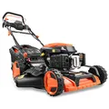 Produktbild: FUXTEC 4in1 Benzin Rasenmäher FX-RM5196eSPRO mit E-Start und regulierbarem Selbstantrieb, Gartenmäher inkl. Frontstoßstange, 51 cm Schnittbreite, kugelgelagerte Big Wheel Räder, 60L Grasfangkorb
