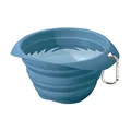 Produktbild: Kurgo Collaps-A-Bowl Faltbarer Hundenapf, tragbar, Reisenapf, Futterschale und Wasserschale, Reise-Accessoire, mit Karabiner, ca. 710 ml, Blau