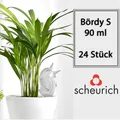 Produktbild: Scheurich Wasserspender Bördy S | 24 x Klar | 90ml Füllmenge | Bewässerungskugel klein mit Ton Fuß | Wasserspender Pflanzen und Blumen Terrakotta Stiel