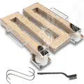 Produktbild: riijk Räucherbox Räucherschnecke Kaltrauchgenerator Edelstahl Cold Smoke (Rauchgenerator Set) Smoker, Haken, Bürste Kaltraucherzeuger für professionelles Kalträuchern zu Hause.