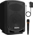 Produktbild: Pyle PA Musikbox, Partybox, Tragbare Karaoke Maschine mit Mikrofon, Party Lautsprecher mit Bluetooth, Sound Anlage 6,5'' Subwoofer, PA Anlage Komplettset, Karaoke Set LED-Akku-Anzeige, MP3/USB/SD 600W