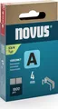 Produktbild: NOVUS TOOLS Feindrahtklammern 4 mm, 1800 Tacker-Klammern vom Typ 53/4, Schiebeschachtel, Heftmittel für Stoffe, Gewebe und Maschendraht