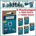 Produktbild: 6 Pakete a 1800 Stk. Novus 042-0772 Feindrahtklammern A Typ 53 B. 11,3mm L. 4mm