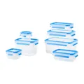 Produktbild: EMSA N10316 Clip & Close 7-tlg. Frischhaltedose Transparent/Blau
