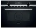 Produktbild: Siemens CM585AGS1 iQ500, Einbau-Mikrowelle mit Heißluft, 60 x 45 cm, 900 W, 44 L Garraum aus Edelstahl, touchControl Bedienung, Hydrolytische Reinigungshilfe, cookControl 15 Automatikrogramme, Schwarz