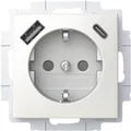 Produktbild: BUSCH JAEGER SCHUKO Steckdose USB-A+C 20 EUCB2USBAC-914 (2CKA002011A6298)