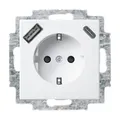 Produktbild: Busch-Jaeger 20 EUCB2USBAC-914 Schutzkontakt-/USB-A+C Steckdose Safety+, mit Befestigungskrallen, alpinweiß glänzend, Busch-balance SI