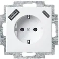 Produktbild: Busch-Jaeger B SI SCHUKO/2XUSB-STD A+C A.WS / BUSCH 20 EUCB2USBAC-914 2CKA002011A6298