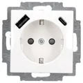 Produktbild: Busch Jaeger 20 EUCB2USBAC-914 SCHUKO USB A & C Steckdose Safety+ Alpinweiß Balance SI 2CKA002011A6298