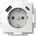 Produktbild: Steckdose SCHUKO USB-A USB-C Unterputz 20 EUCB2USBAC-914 weiß 16A IP20