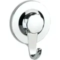Produktbild: Wenko - Wand Haken Valenza Chrom Halter Ohne Bohren Bad Dusche Küche Wc Handtuch - Silber Glänzend