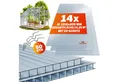 Produktbild: Gardebruk Hohlkammerplatte, (14-St), 14x Polycarbonat Hohlkammerstegplatten 50x Edelstahl