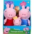 Produktbild: Chillfactor Peppa Pig Kuschelset - Peppa, George und Evie 3er-Pack Spielzeug - Rosa
