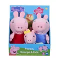 Produktbild: Peppa Pig Kuscheltiere 3er-Set – Peppa, Schorsch & Baby Evie – Superweiche Plüschfiguren im klassischen Peppa-Pig-Stil, Spielzeug ab 18 Monaten
