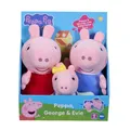 Produktbild: Peppa Pig 3-Pack Plsuhies - Peppa with Little Brother George and Baby Sister Evi