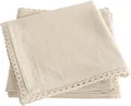 Produktbild: OTTO home Stoffserviette Elyna, (4 St), uni, mit schöner Spitze, weiche Haptik, 45x45 cm, Leinenoptik