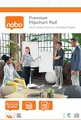 Produktbild: Nobo Premium Flipchart-Block 60 x 85 cm, doppelseitiges Flipchart-Papier, blanko & kariert, 50 Blatt, 90 g/m², 1 Packung, gerollt verpackt, für Meetings & Brainstorming überall, 1915657