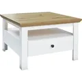 Produktbild: trendteam Wohnen Couchtisch Universal Artisan Eiche/Weiß Melamin 70 x 46 x 70 cm - Weiß/Braun