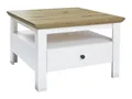 Produktbild: trendteam smart living - Universal - Couchtisch - Artisan Eiche/Weiß - quadratischer Sofatisch im Landhausstil - (BxHxT) 70 x 46 x 70 cm - Kaffeetisch mit Vollauszug Schublade - Kratzfest