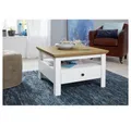 Produktbild: trendteam Couchtisch, Wohnzimmertisch Loungetisch Sofatisch Artisan Eiche Weiß 70x46x70cm