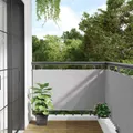 Produktbild: Balkon-Sichtschutz Grau 400x90 cm PVC