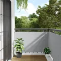 Produktbild: Balkon-Sichtschutz Grau 400x90 cm PVC