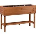 Produktbild: Dobar Großes Hochbeet mit Ablagefläche Braun 80 cm x 117 cm x 40 cm FSC®