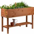 Produktbild: Hochbeet mit Ablagefläche Gemüsebeet Kräuterbeet Pflanzbeet Gartenbeet Frühbeet